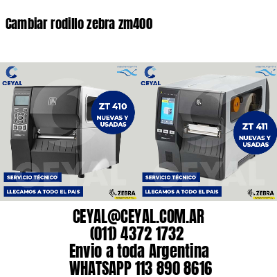 Cambiar rodillo zebra zm400