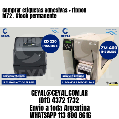 Comprar etiquetas adhesivas   ribbon hl72 . Stock permanente