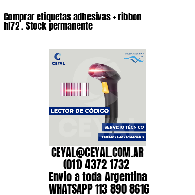 Comprar etiquetas adhesivas   ribbon hl72 . Stock permanente