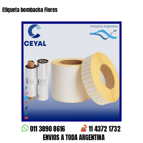 Etiqueta bombacha Flores