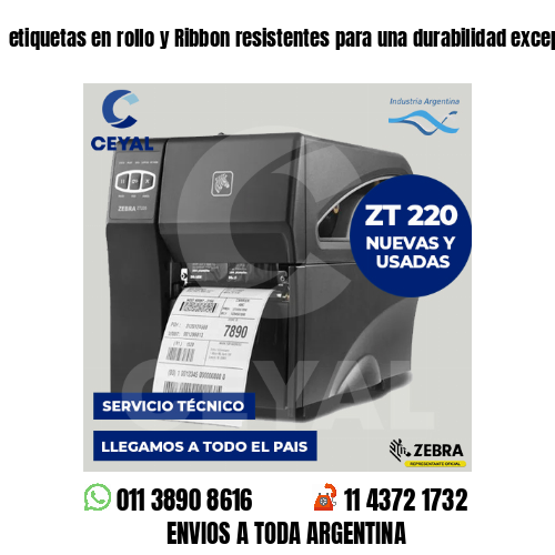 etiquetas en rollo y Ribbon resistentes para una durabilidad excepcional