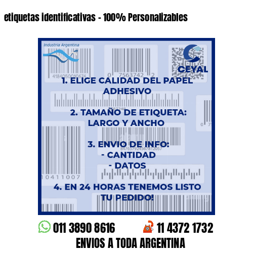 etiquetas identificativas – 100% Personalizables