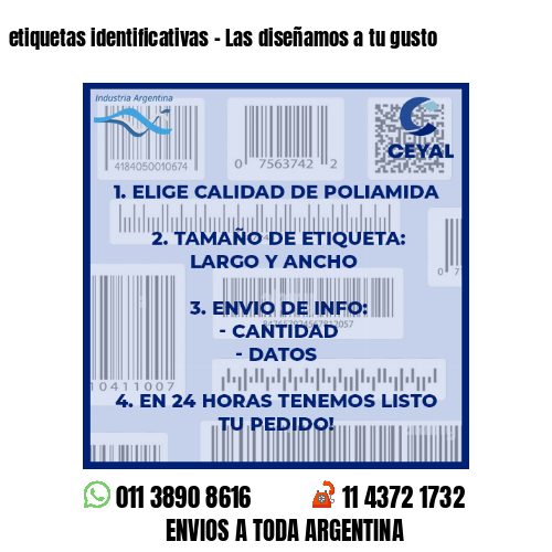 etiquetas identificativas - Las diseñamos a tu gusto