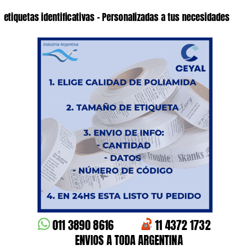 etiquetas identificativas – Personalizadas a tus necesidades