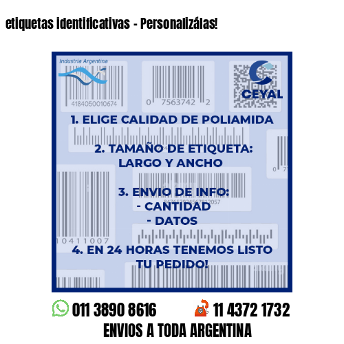 etiquetas identificativas - Personalizálas!