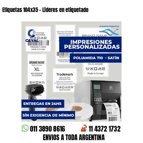 Etiquetas 104x35 - Líderes en etiquetado