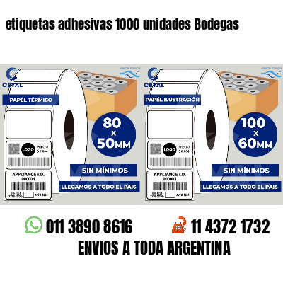 etiquetas adhesivas 1000 unidades Bodegas