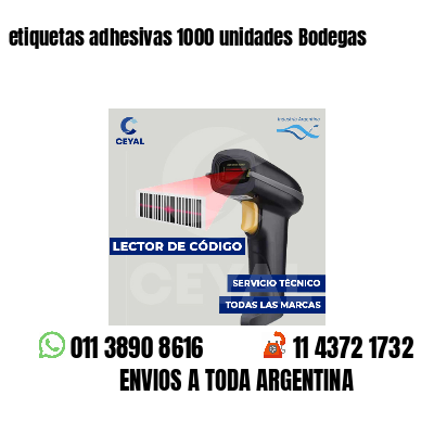 etiquetas adhesivas 1000 unidades Bodegas