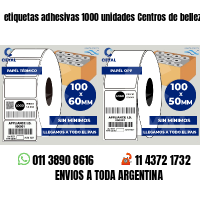 etiquetas adhesivas 1000 unidades Centros de belleza