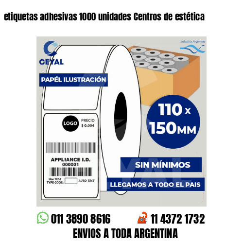 etiquetas adhesivas 1000 unidades Centros de estética