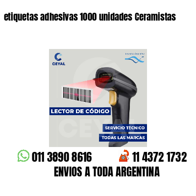 etiquetas adhesivas 1000 unidades Ceramistas