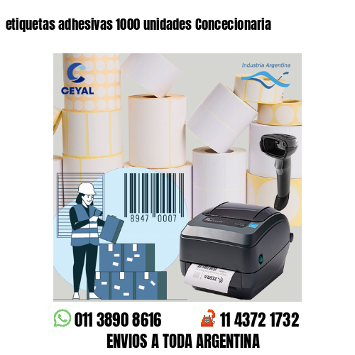 etiquetas adhesivas 1000 unidades Concecionaria