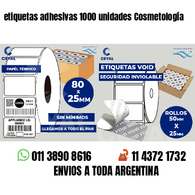 etiquetas adhesivas 1000 unidades Cosmetología