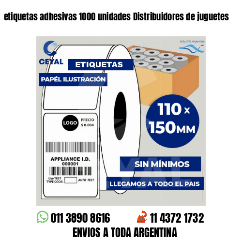 etiquetas adhesivas 1000 unidades Distribuidores de juguetes