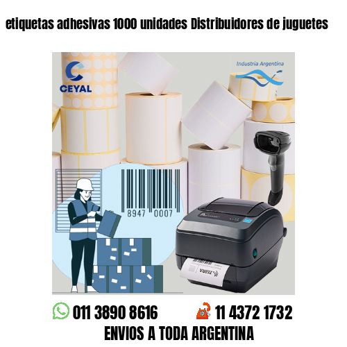 etiquetas adhesivas 1000 unidades Distribuidores de juguetes