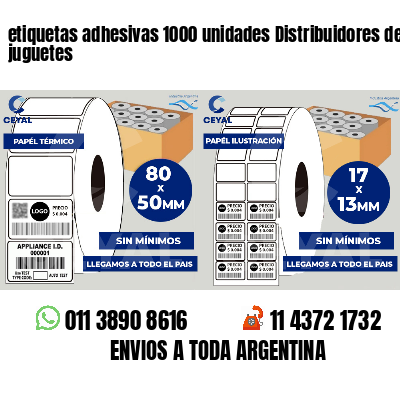 etiquetas adhesivas 1000 unidades Distribuidores de juguetes