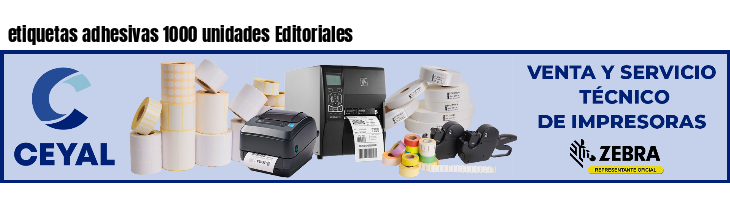 etiquetas adhesivas 1000 unidades Editoriales