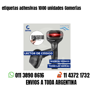 etiquetas adhesivas 1000 unidades Gomerías