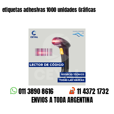 etiquetas adhesivas 1000 unidades Gráficas