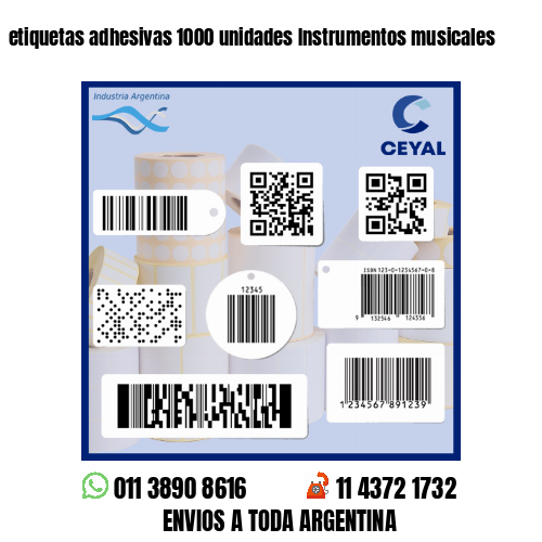 etiquetas adhesivas 1000 unidades Instrumentos musicales