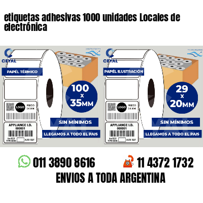 etiquetas adhesivas 1000 unidades Locales de electrónica