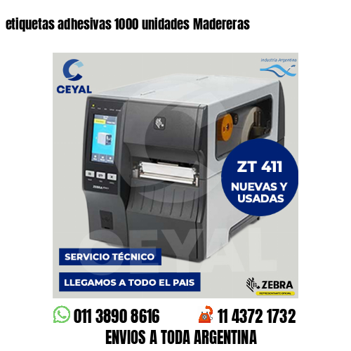 etiquetas adhesivas 1000 unidades Madereras