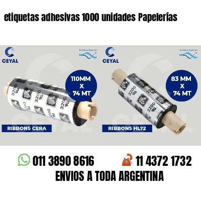 etiquetas adhesivas 1000 unidades Papelerías