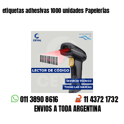 etiquetas adhesivas 1000 unidades Papelerías