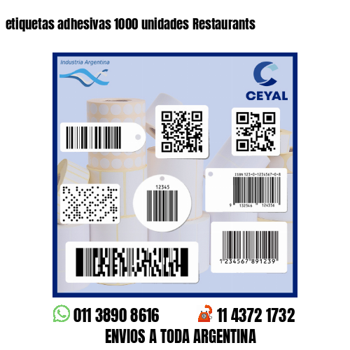 etiquetas adhesivas 1000 unidades Restaurants