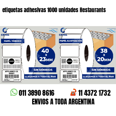 etiquetas adhesivas 1000 unidades Restaurants