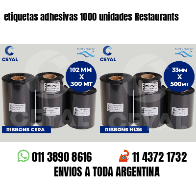 etiquetas adhesivas 1000 unidades Restaurants