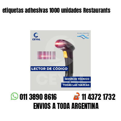 etiquetas adhesivas 1000 unidades Restaurants