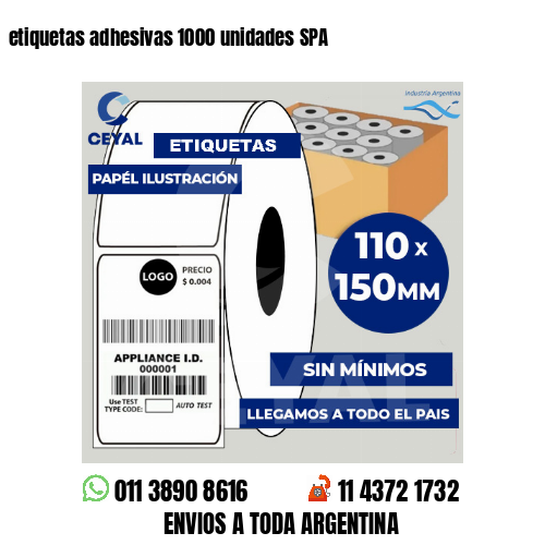 etiquetas adhesivas 1000 unidades SPA