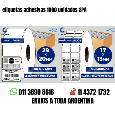 etiquetas adhesivas 1000 unidades SPA