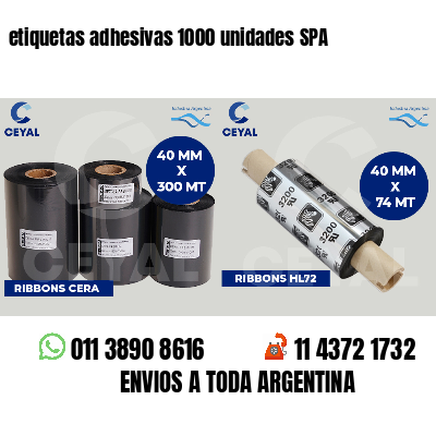 etiquetas adhesivas 1000 unidades SPA