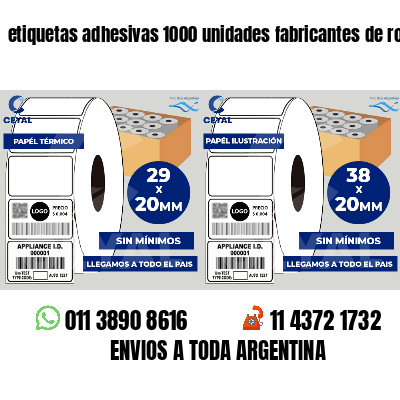 etiquetas adhesivas 1000 unidades fabricantes de ropa