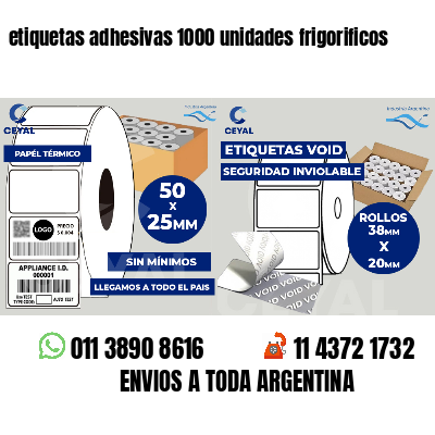 etiquetas adhesivas 1000 unidades frigorificos