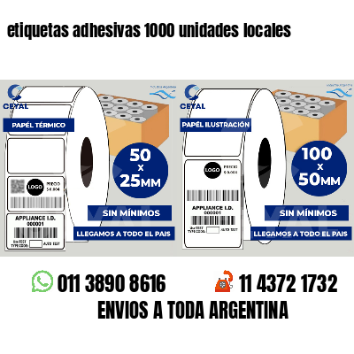 etiquetas adhesivas 1000 unidades locales