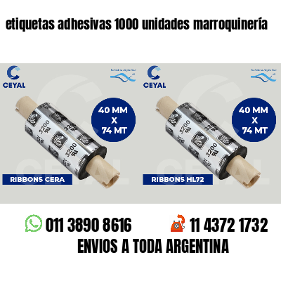 etiquetas adhesivas 1000 unidades marroquinería