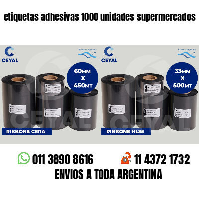 etiquetas adhesivas 1000 unidades supermercados