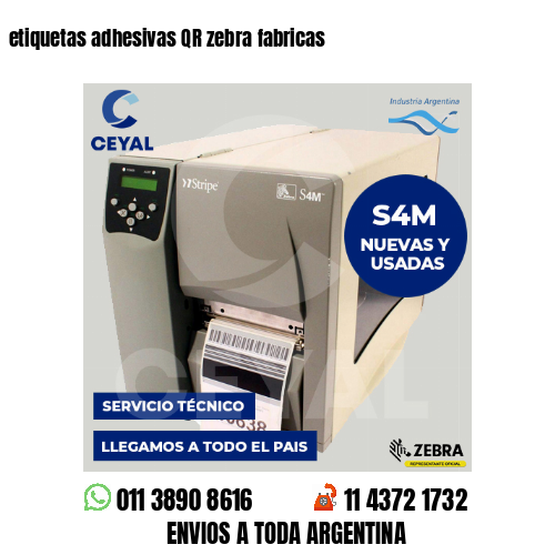 etiquetas adhesivas QR zebra fabricas