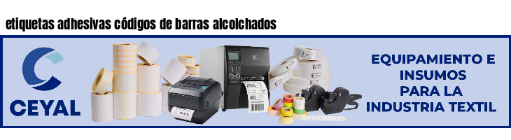 etiquetas adhesivas códigos de barras alcolchados