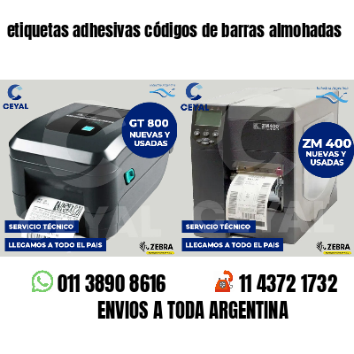 etiquetas adhesivas códigos de barras almohadas