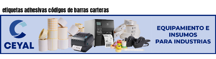 etiquetas adhesivas códigos de barras carteras