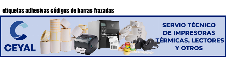 etiquetas adhesivas códigos de barras frazadas