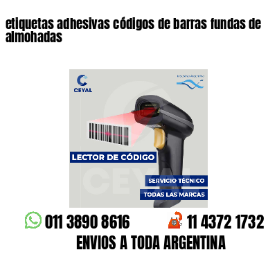 etiquetas adhesivas códigos de barras fundas de almohadas