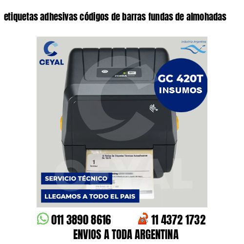 etiquetas adhesivas códigos de barras fundas de almohadas