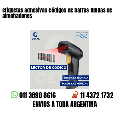 etiquetas adhesivas códigos de barras fundas de almohadones