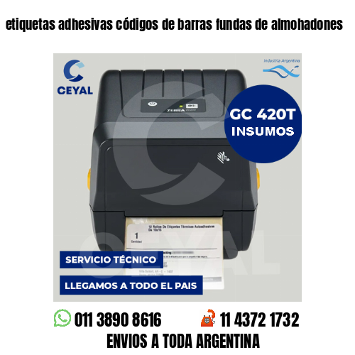 etiquetas adhesivas códigos de barras fundas de almohadones