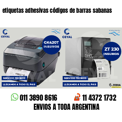 etiquetas adhesivas códigos de barras sabanas